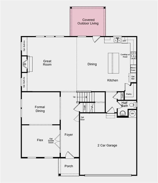 First Floor Plan - Structural options added includ