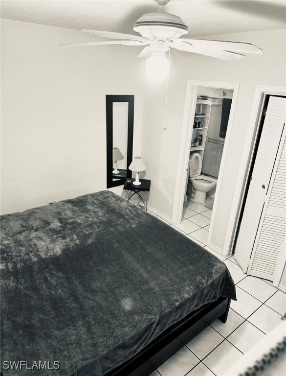 View of tiled bedroom