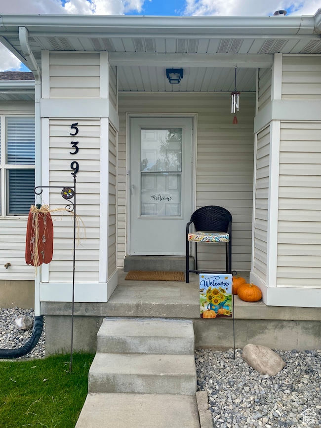 View of exterior entry