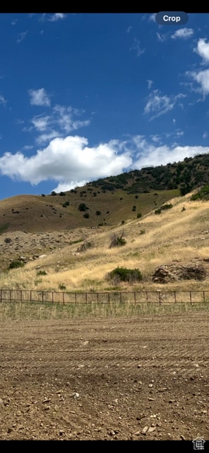 Mountain view featuring a rural view