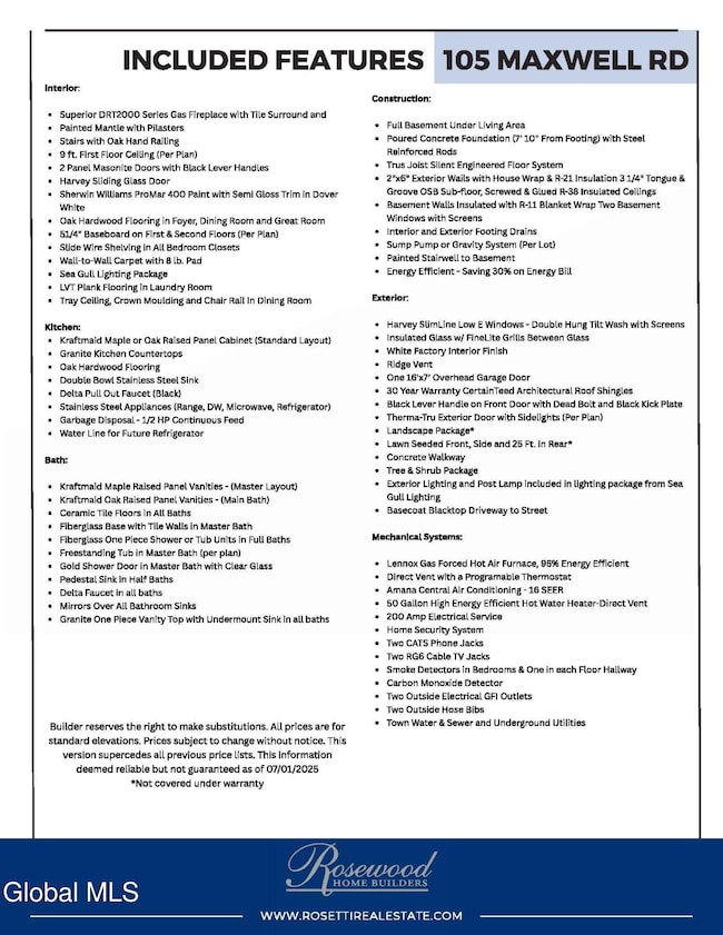 Included Features