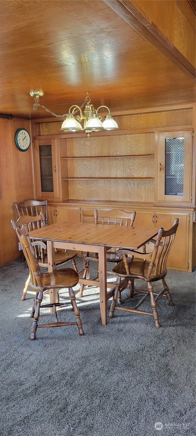 Dining Area with Built in Cabinets