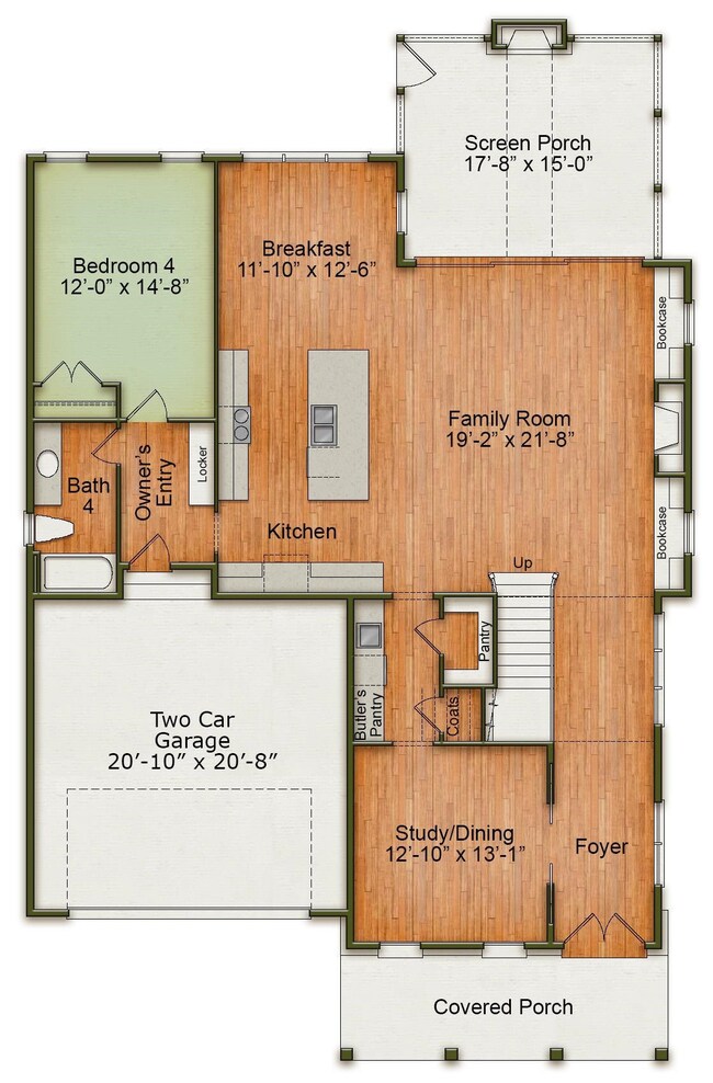 Guest Bedroom and Bath on first floor.