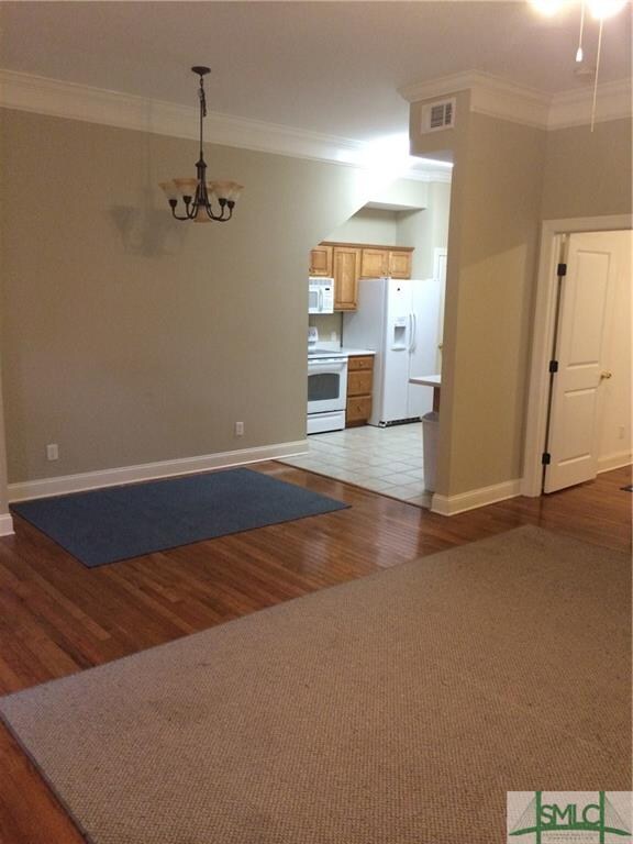 Unit A Living Room and Dining Area