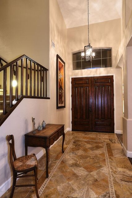 Foyer with Soaring Ceilings