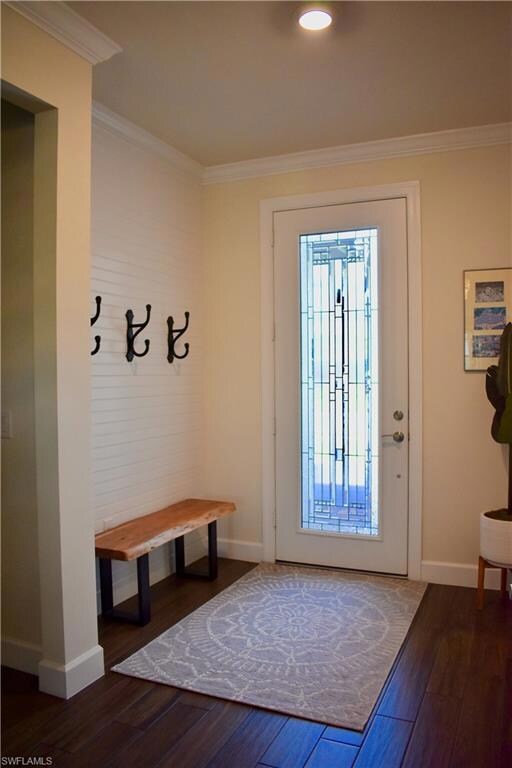 Drop zone with custom woodwork