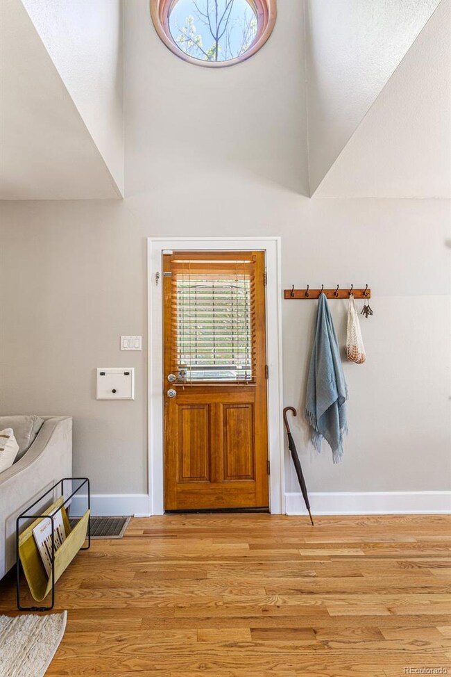 Picture window above the door