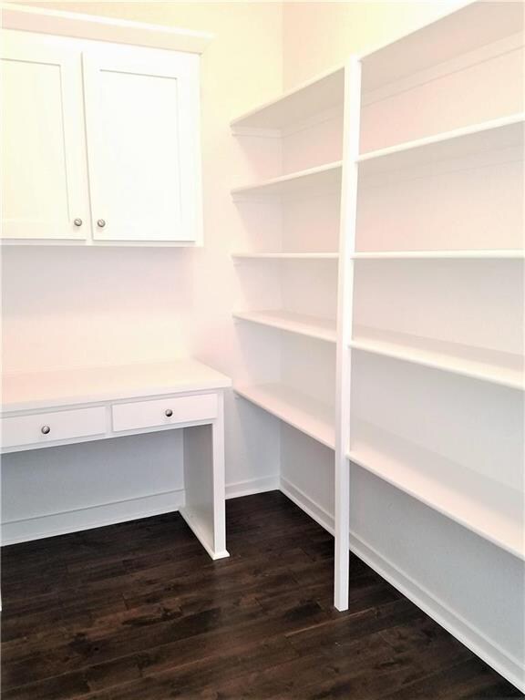 Walk in Pantry with Built in Desk & Upper Cabinets