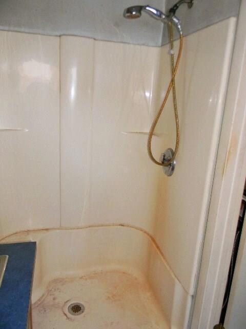 Stand up shower in garage office