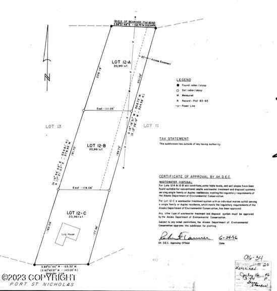 Plat  Lot 12A St. Nick