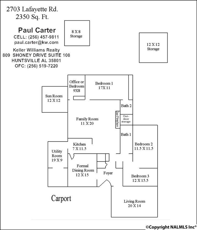Layout of the house.