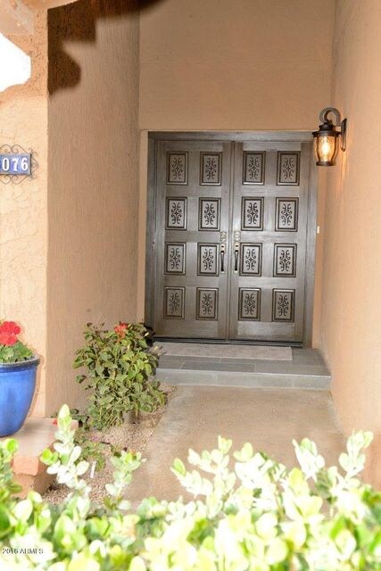 via front door