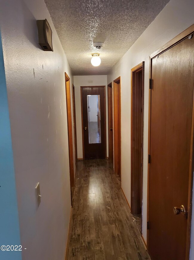 Hall way seen from living room.