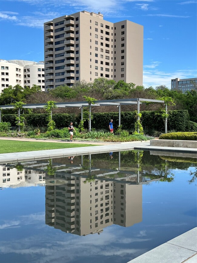 View of 1400 Hermann from Centennial Gardens and C
