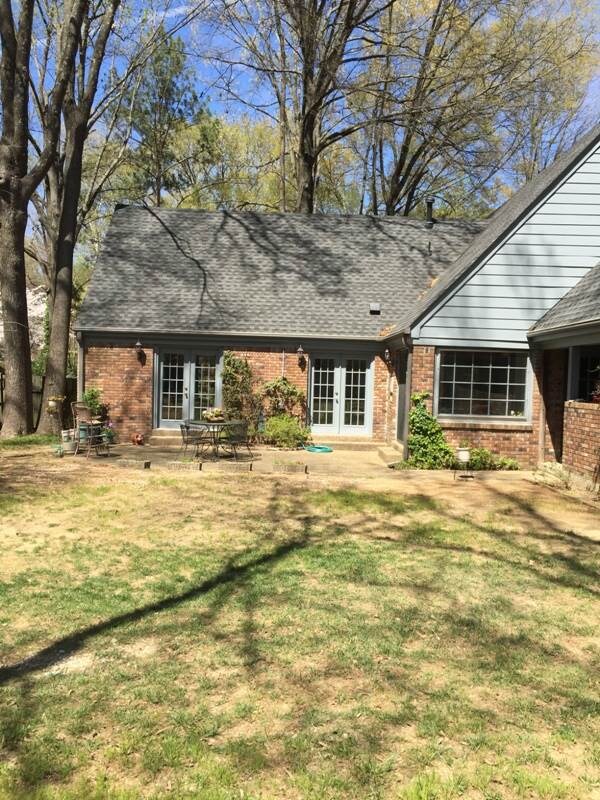 Spacious fenced back yard.