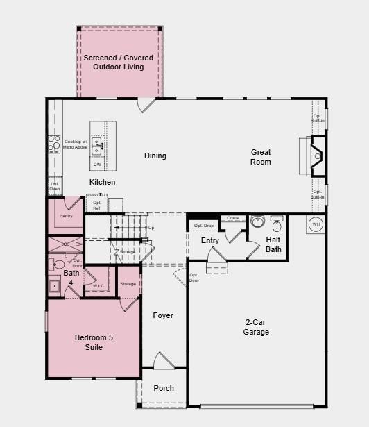 First Floor Plan - Structural options added includ