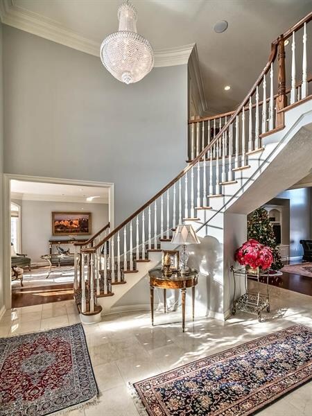 Greet your guests in this fabulous foyer!  Marble 