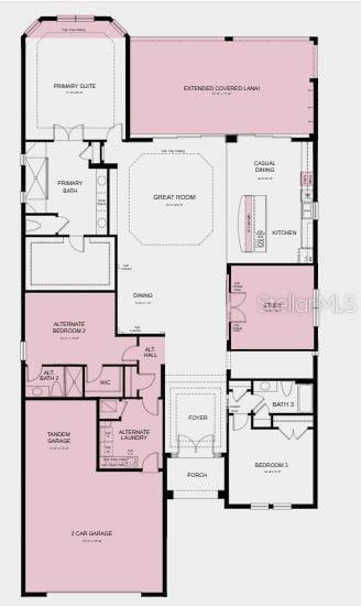 Structural options added include: Study, bay window in primary suite, gourmet kitchen, extended covered lanai, tandem garage, tray ceilings, outdoor kitchen rough-in.