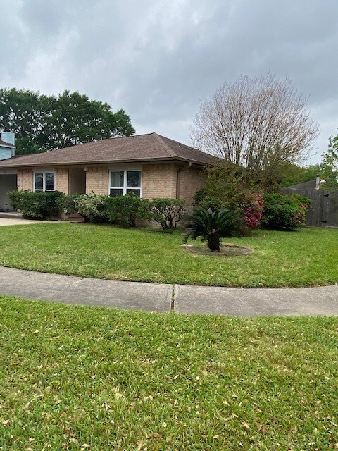 Corner view.  mature landscaping