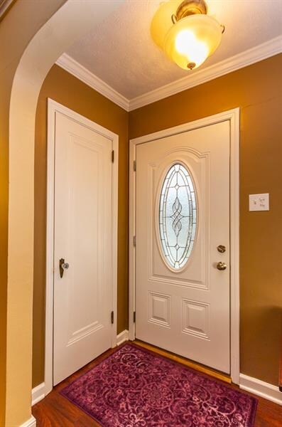 Inviting entry with coat closet.