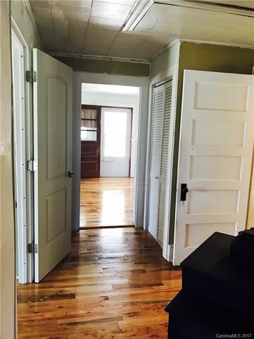 View from the hallway to the back patio.