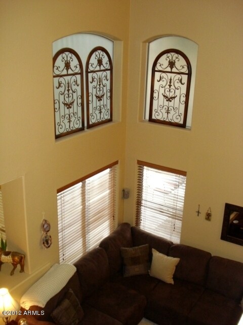 view from stairs