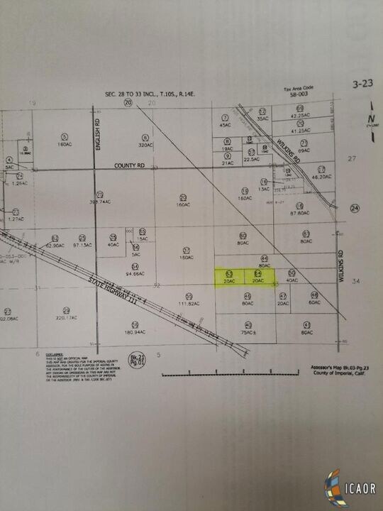 2     20 acre parcels sold as one