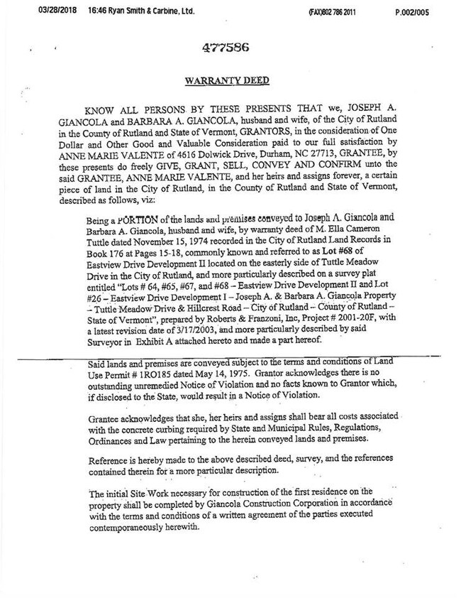 Deed Page 1