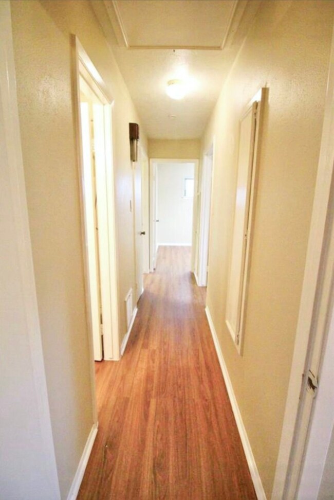 This is the view leaving the master bedroom heading back to the front of the house