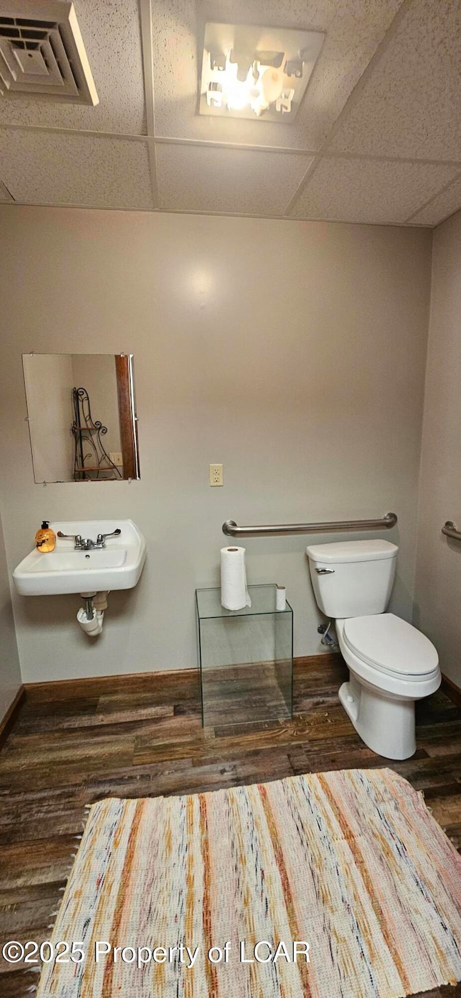 Lower level powder room