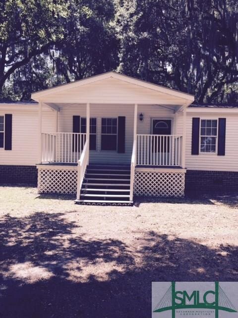 Close up of front porch