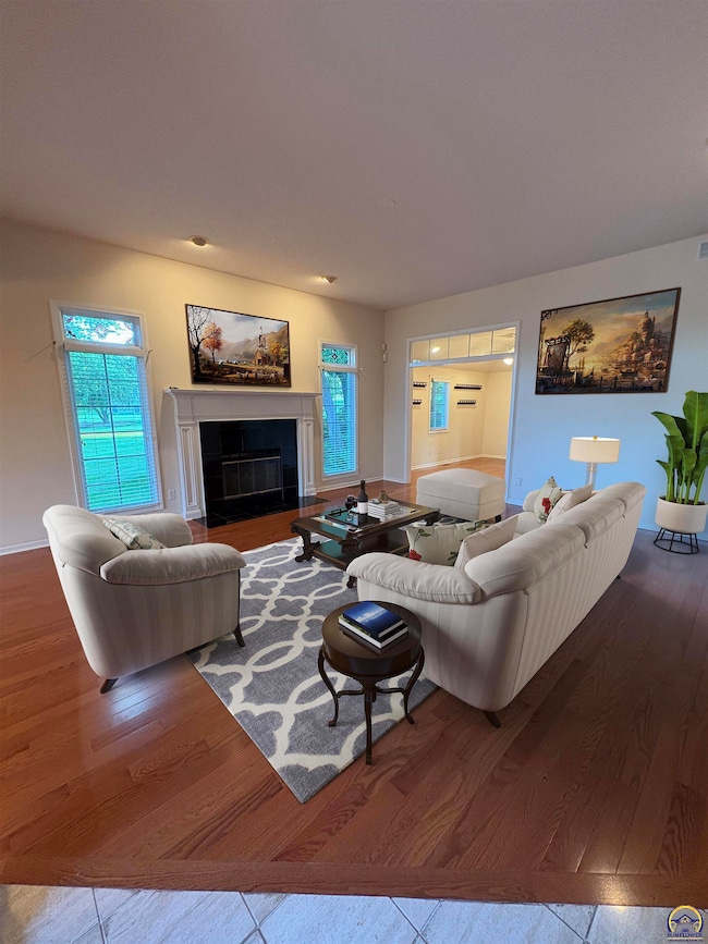 Virtually staged living room