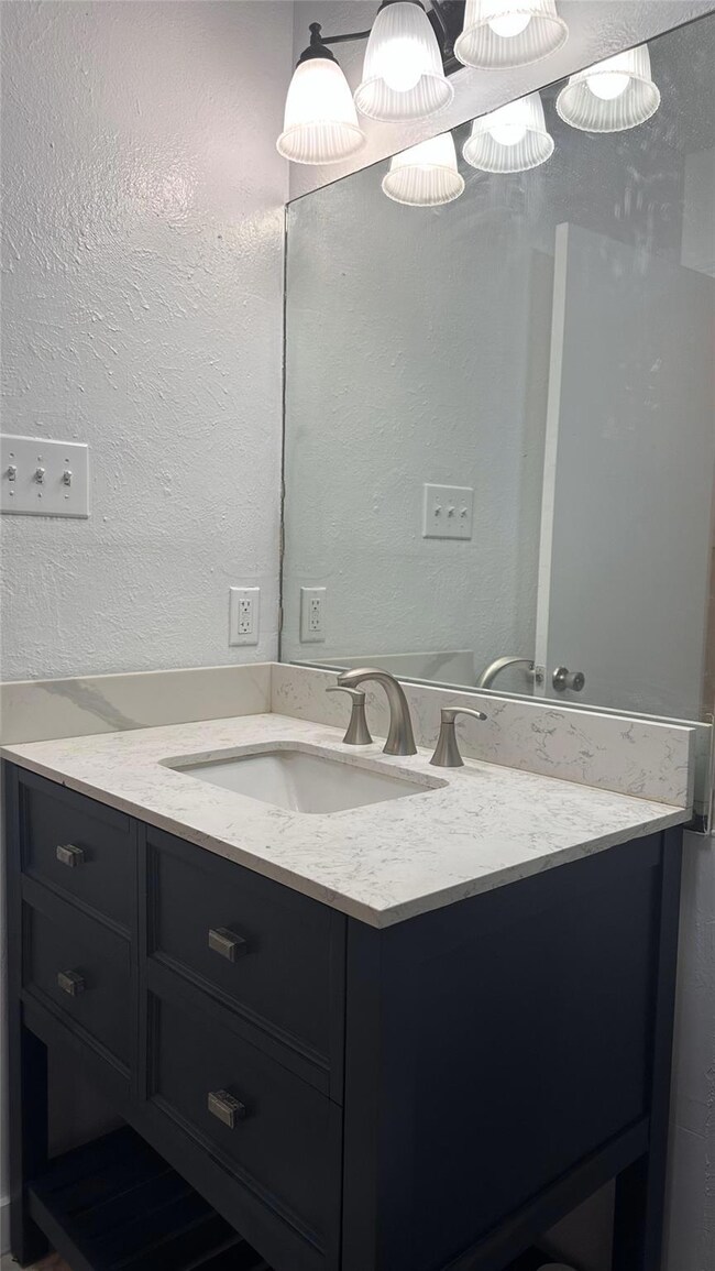 Bathroom featuring vanity