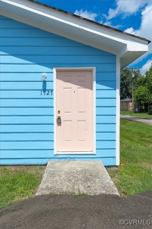 Property entrance to the right