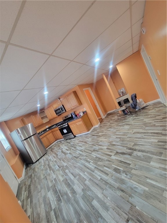 Kitchen and living room are combined