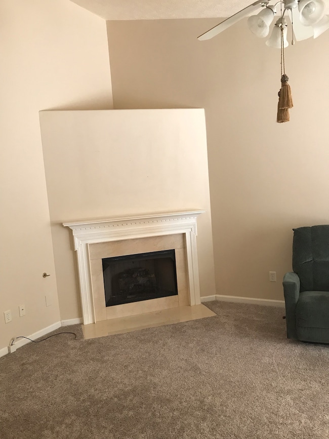 Gas fireplace in Living Room.