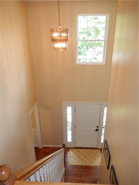 Two story foyer