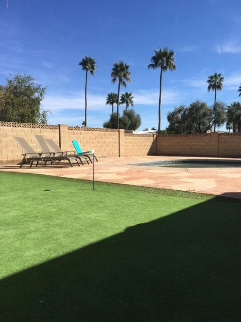 Resort style backyard