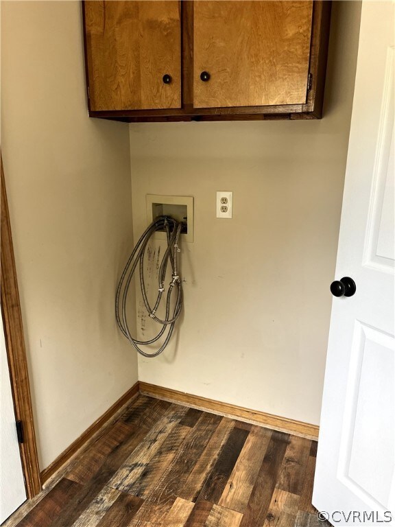 Laundry room washer hookup, electric dryer hookup,
