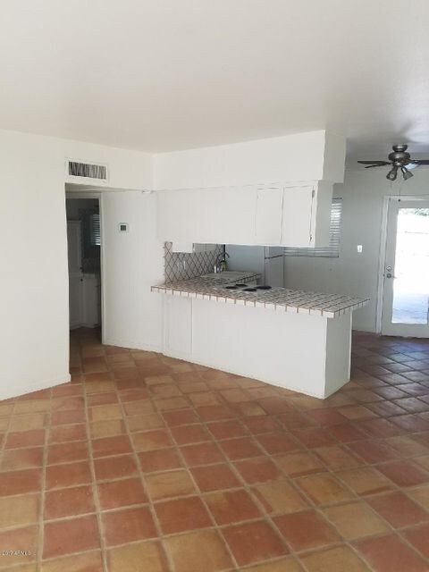 family room to kitchen