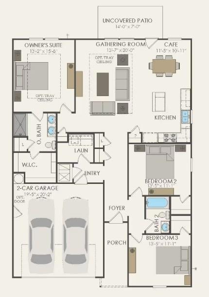 Centex Homes, Rayburn/HC104 floor plan