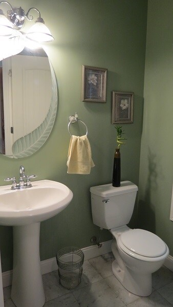 Main level half bath.