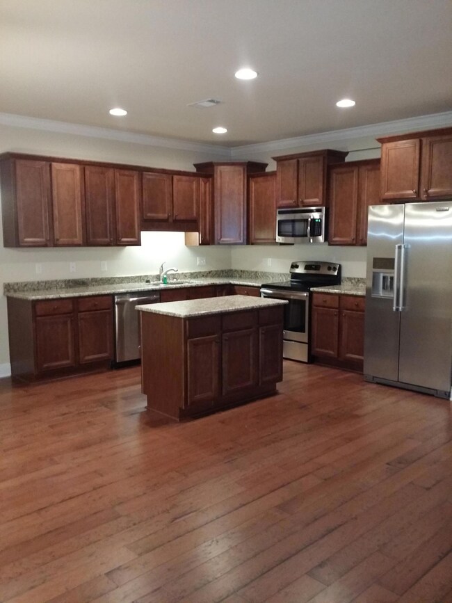 Kitchen with stainless steel appliances