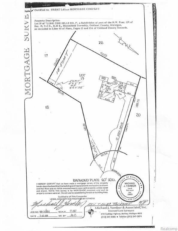 Survey map / technical document
