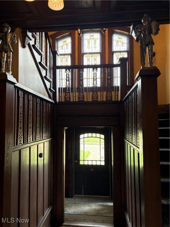 Stairway with a wealth of natural light