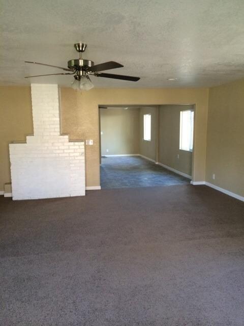 View from family room into living room and nook.