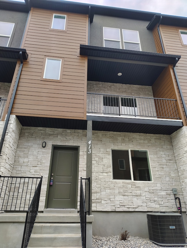 Second floor covered balcony