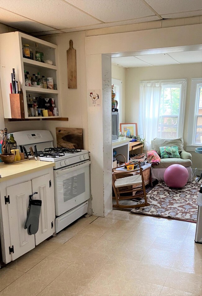 Kitchen looking toward den