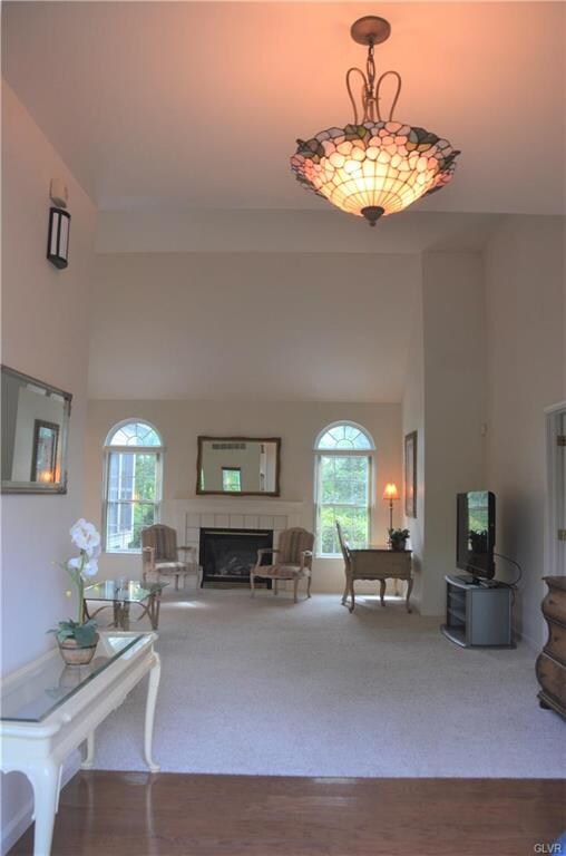 Front Entryway with warm wood flooring