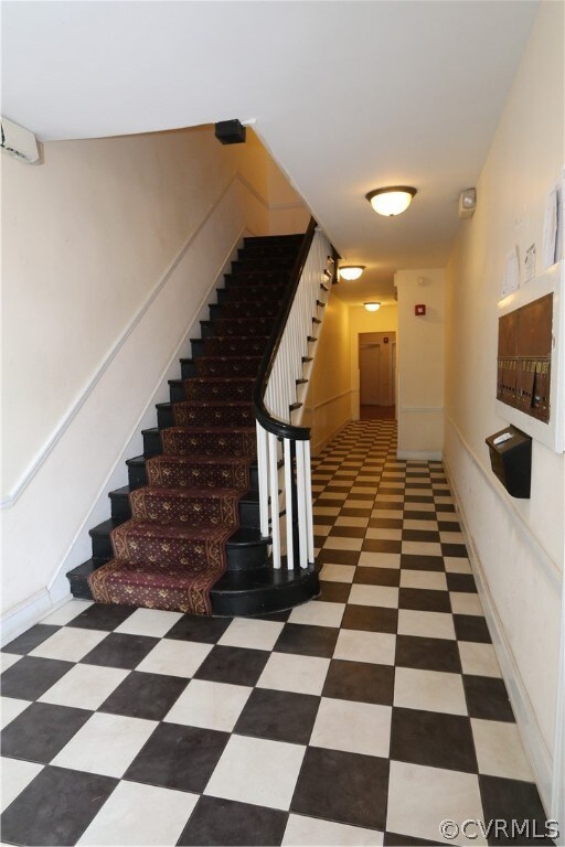 This is the view looking back in the common lobby
